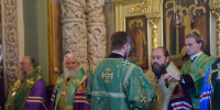 Малая вечерня и Всенощное бдение накануне дня памяти преподобного Сергия Радонежского - Абаканская епархия