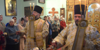В день престольного праздника Преосвященный Владыка совершил Божественную Литургию в Михайло-Архангельском храме в Шира - Абаканская епархия