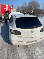 В Абакане на ходу загорелась иномарка