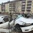 Водитель иномарки врезался в столб и вдребезги разбил автомобиль в Черногорске - Газета Хакасия