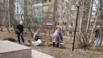 Коммунистический субботник в Саяногорске: весеннее преображение