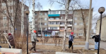 Коммунистический субботник в Саяногорске: весеннее преображение