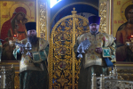 Bсенощное бдение накануне дня памяти преподобного Серафима Саровского совершили три архиерея