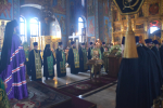 Bсенощное бдение накануне дня памяти преподобного Серафима Саровского совершили три архиерея